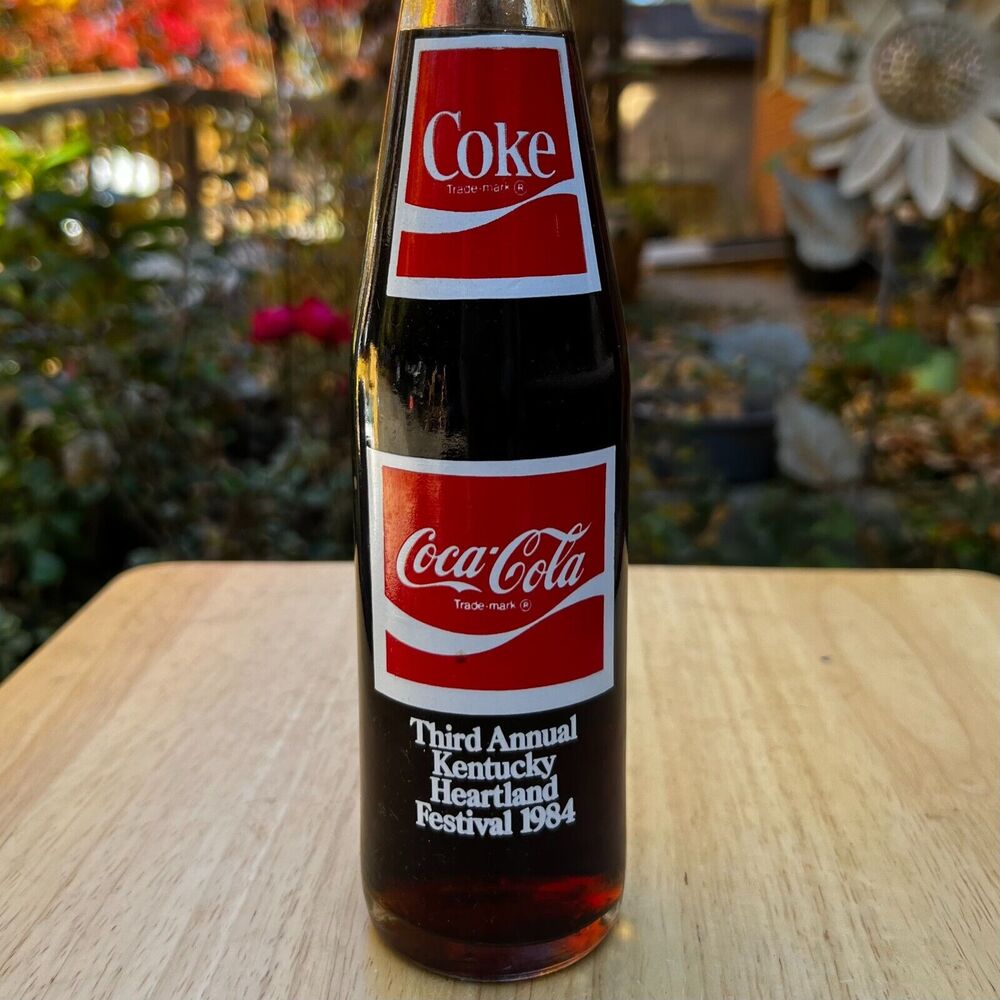 Vintage Third Annual Kentucky Heartland Festival Coke Bottle 10 Oz 1984 Unopened